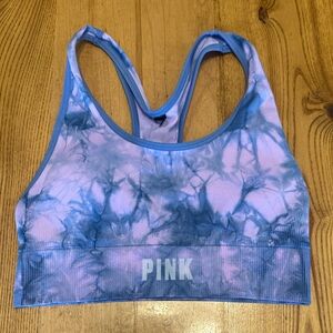 PINK Victoria's Secret Tie-Dye Racerback Sports Bra - Blue & Purple